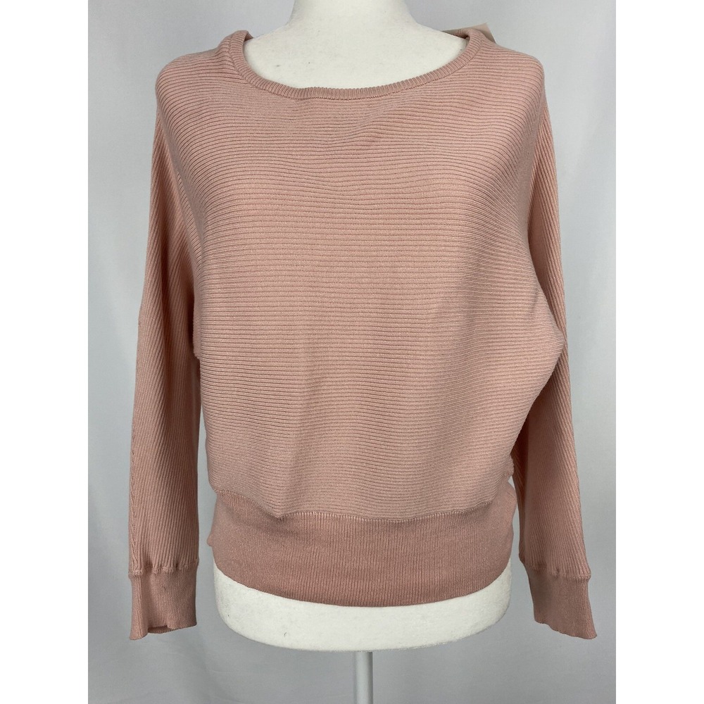 HOOKED UP Womens New Pink Dolman-sleeve Casual Sweater L Juniors B+B A004506